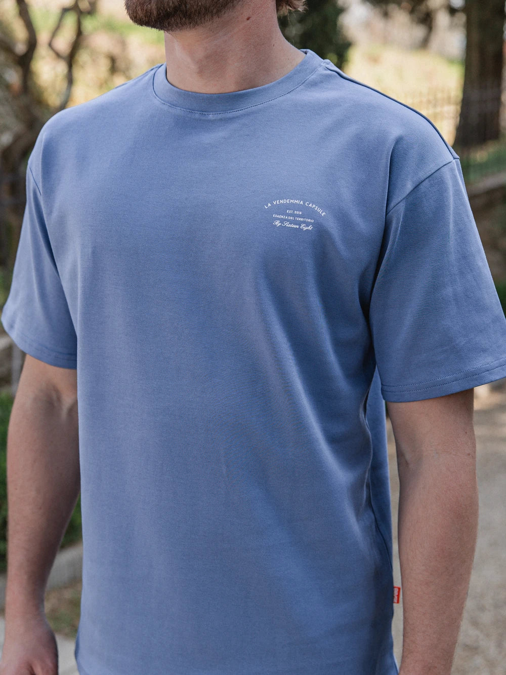 Blaues La Vendemmia Oversize-T-Shirt