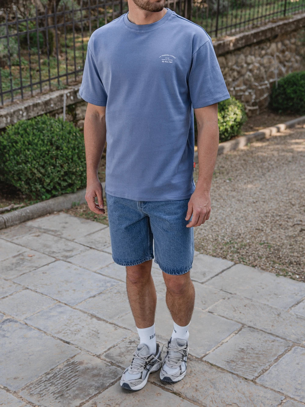 Blaues La Vendemmia Oversize-T-Shirt
