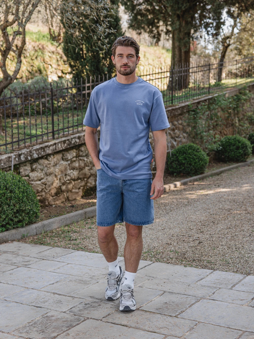 Blaues La Vendemmia Oversize-T-Shirt