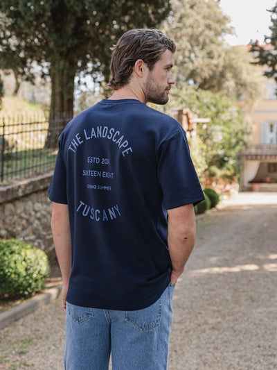 Navy Landscape Oversized T-shirt
