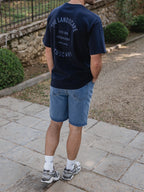 Navy Landscape Oversized T-shirt