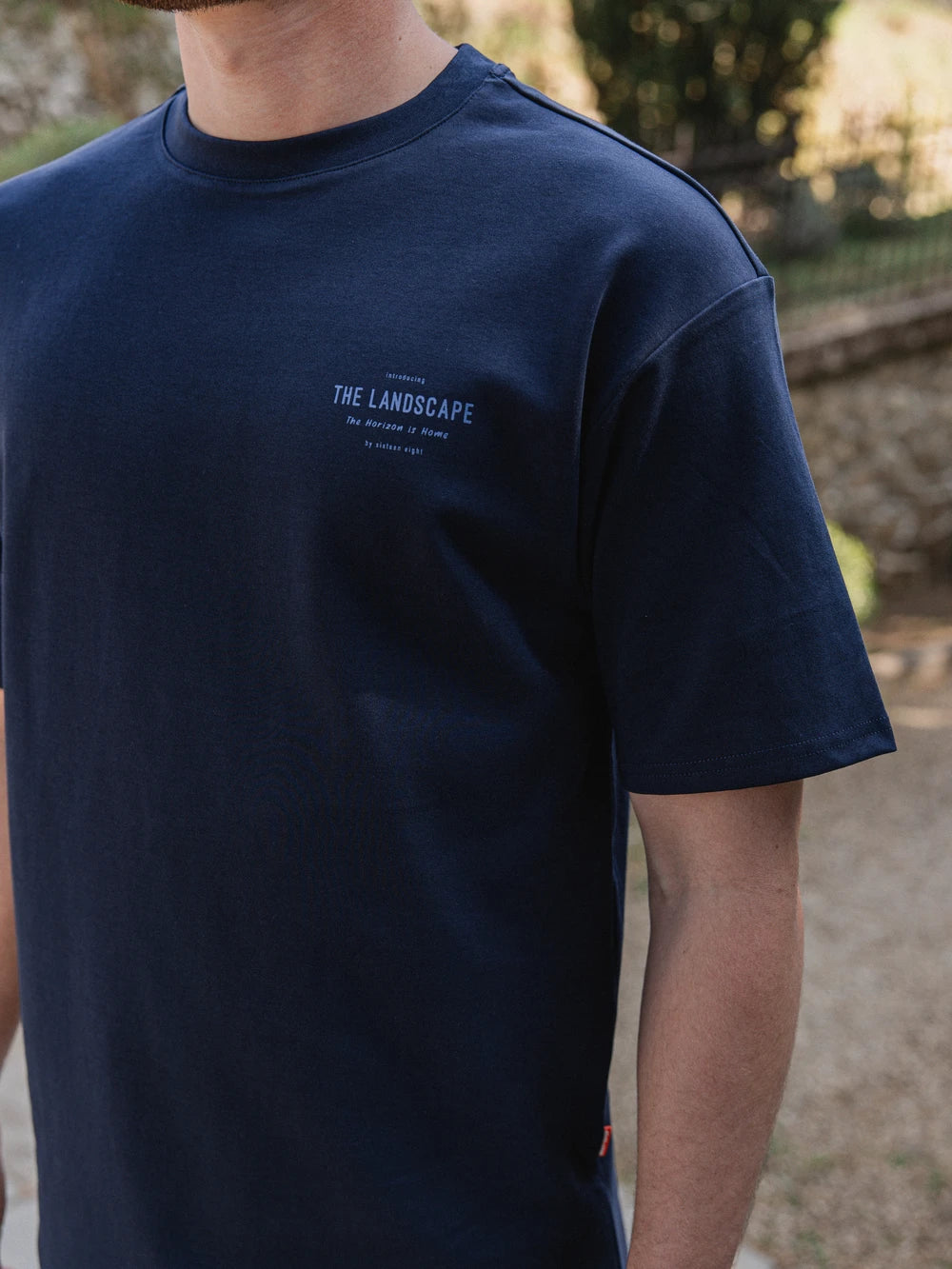 Navy Landscape Oversized T-shirt