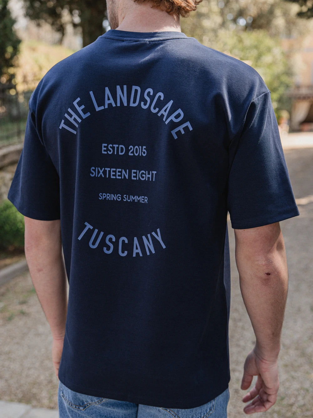 Navy Landscape Oversized T-shirt