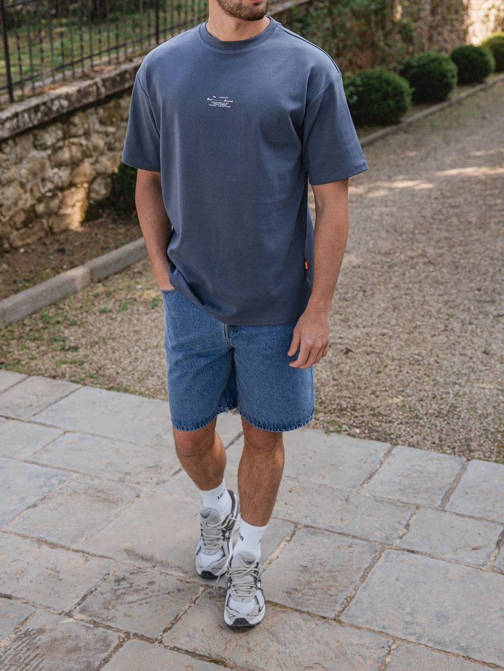 Blue Quiet Oversized T-shirt