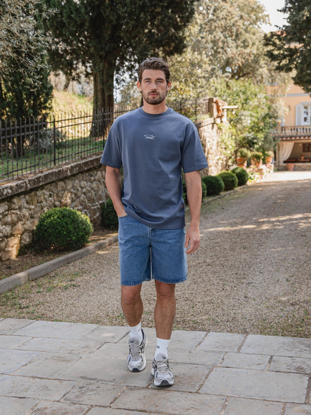 Blue Quiet Oversized T-shirt