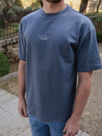 Blue Quiet Oversized T-shirt
