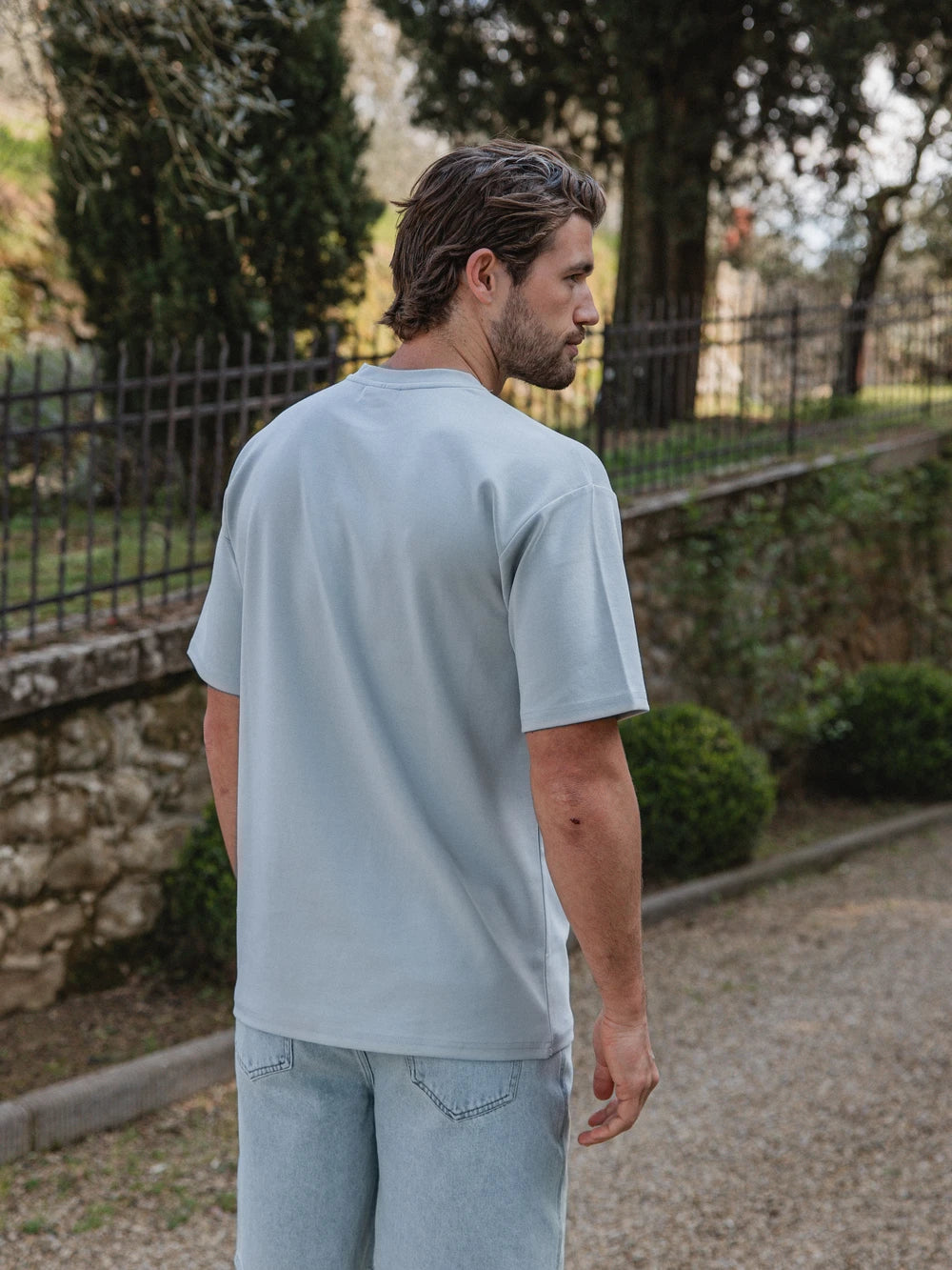 Mint Italy Print Oversized T-Shirt