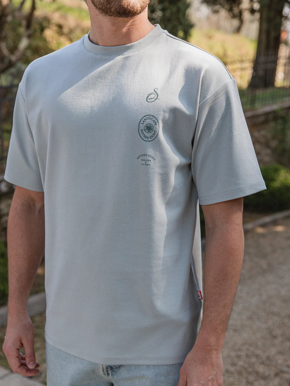 Mint Italy Print Oversized T-Shirt