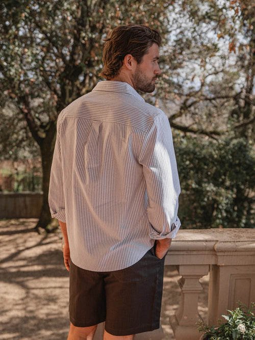 Taupe Stripe Shirt