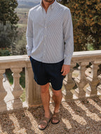 Navy Linen Short