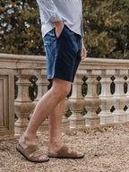 Navy Linen Short