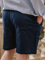 Navy Linen Short