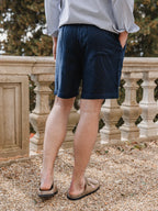 Navy Linen Short