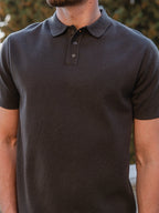 Army Melange Wool Button Polo