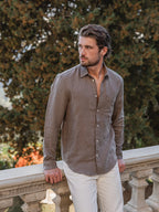 Brown Linen Shirt