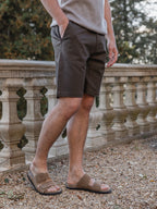 Dark Brown Cotton Short