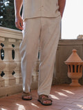 Beige Light Linen Pants