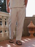 Beige Light Linen Pants