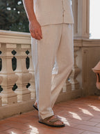 Beige Light Linen Pants