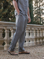 Grey Light Linen Pants