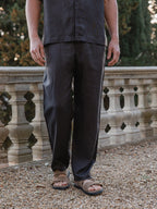 Dark Brown Light Linen Pants