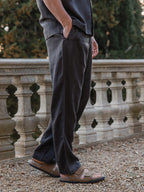 Dark Brown Light Linen Pants