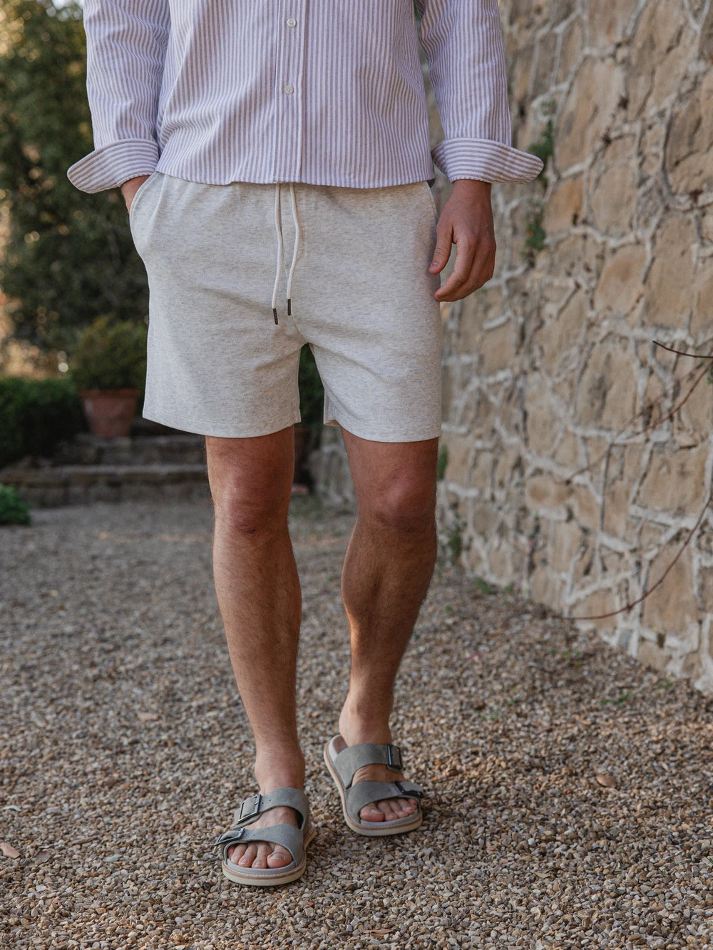 Light Grey Knit Short