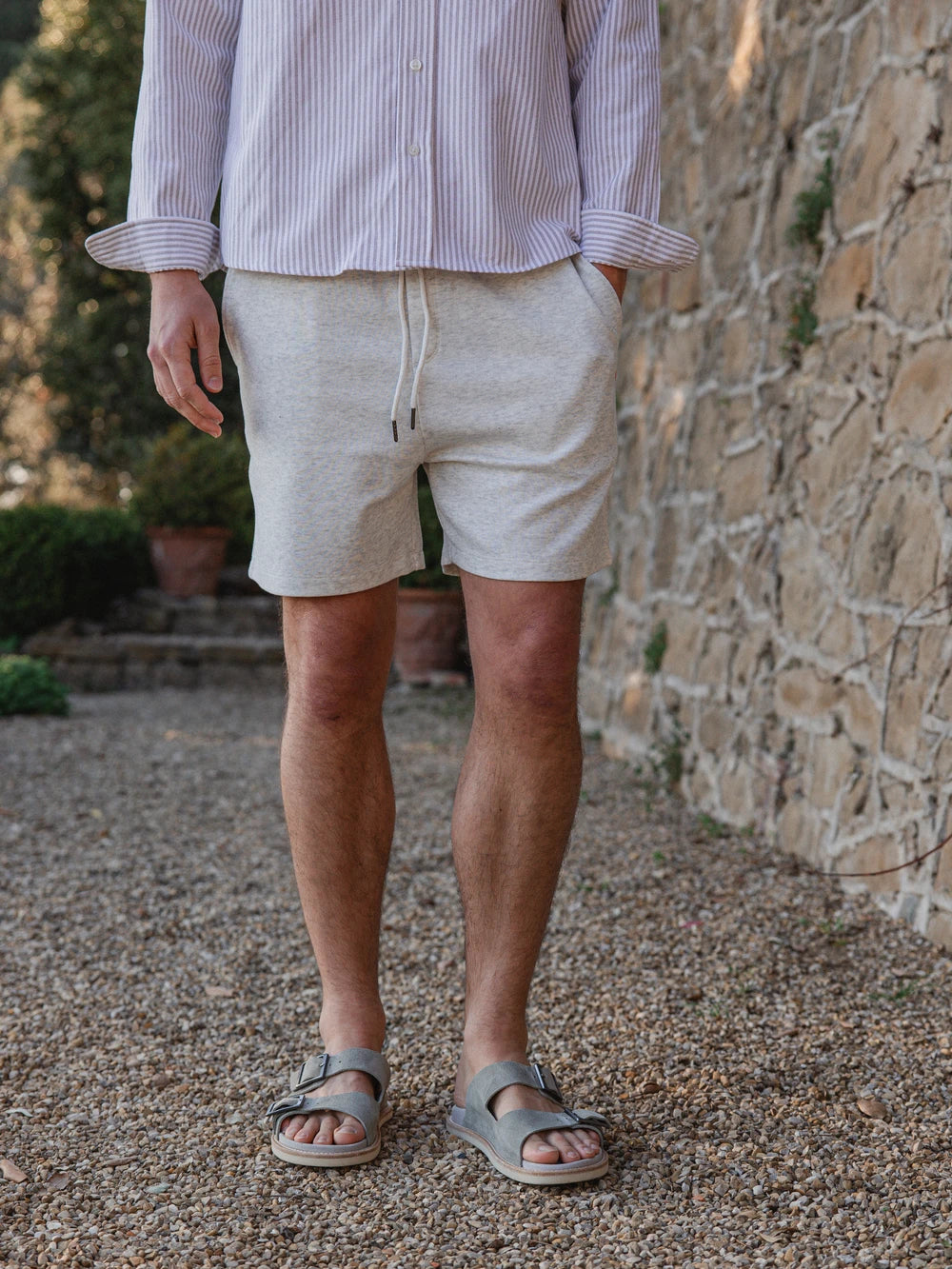 Light Grey Knit Short