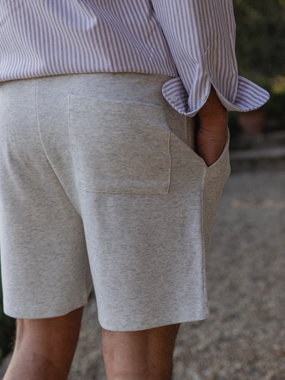 Light Grey Knit Short