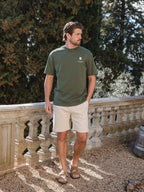 Übergroßes T-Shirt mit grünem Stempel