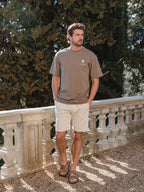 Brown Stamp Oversized T-shirt