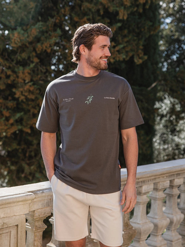 Off Black Olives Oversized T-shirt Sample Sale