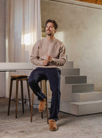 Brown Oversized Cable Sweater Sample