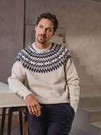 Off White Oversized Christmas Sweater Sample