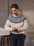 Off White Oversized Christmas Sweater Sample