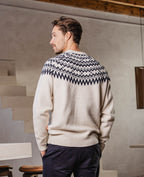 Off White Oversized Christmas Sweater Sample