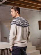 Off White Oversized Christmas Sweater Sample