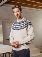 Off White Oversized Christmas Sweater Sample