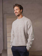 Grey Melange Knitted Sweater Sample