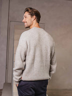 Grey Melange Knitted Sweater Sample