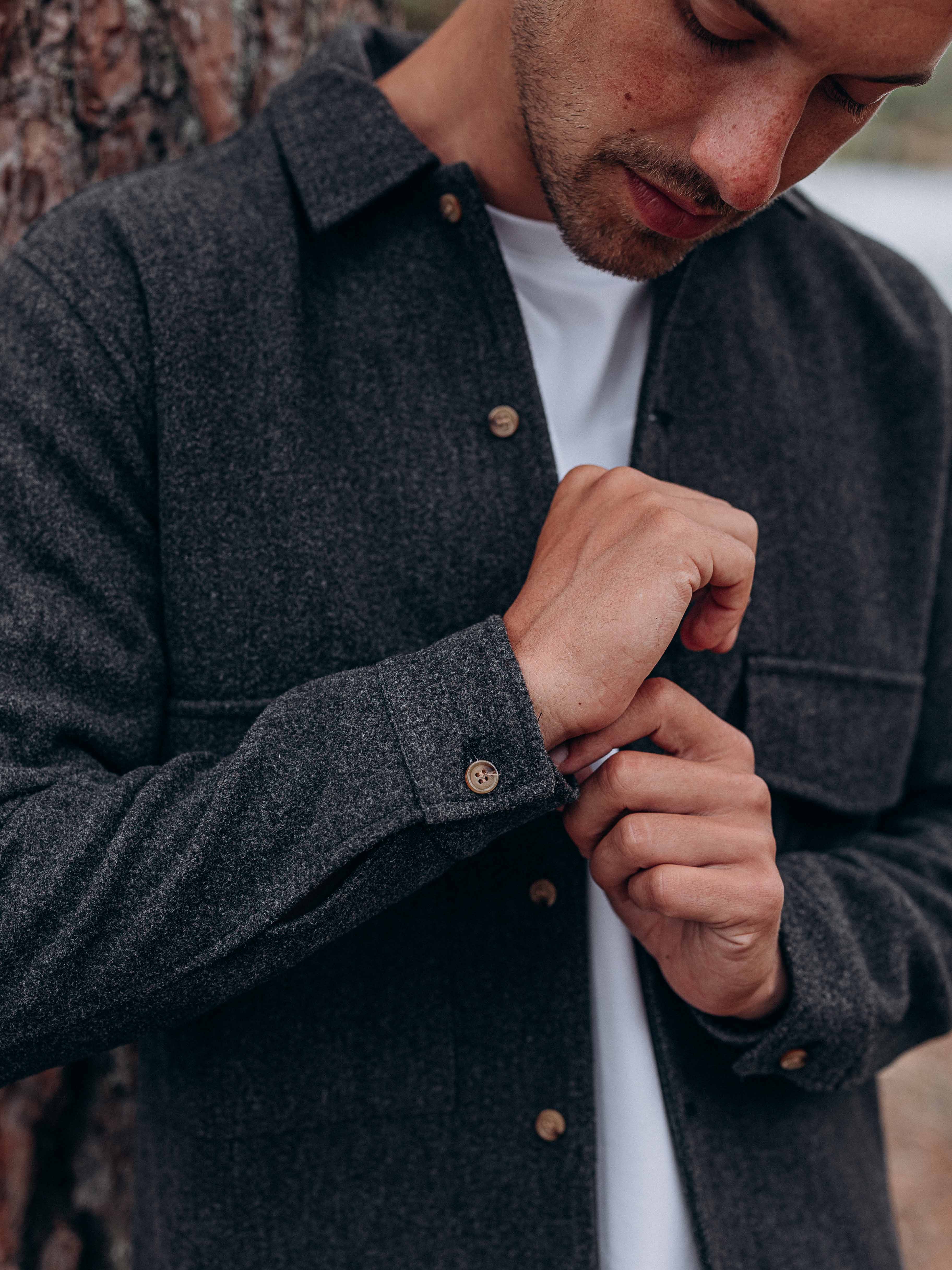 Dark Grey Overshirt Sample