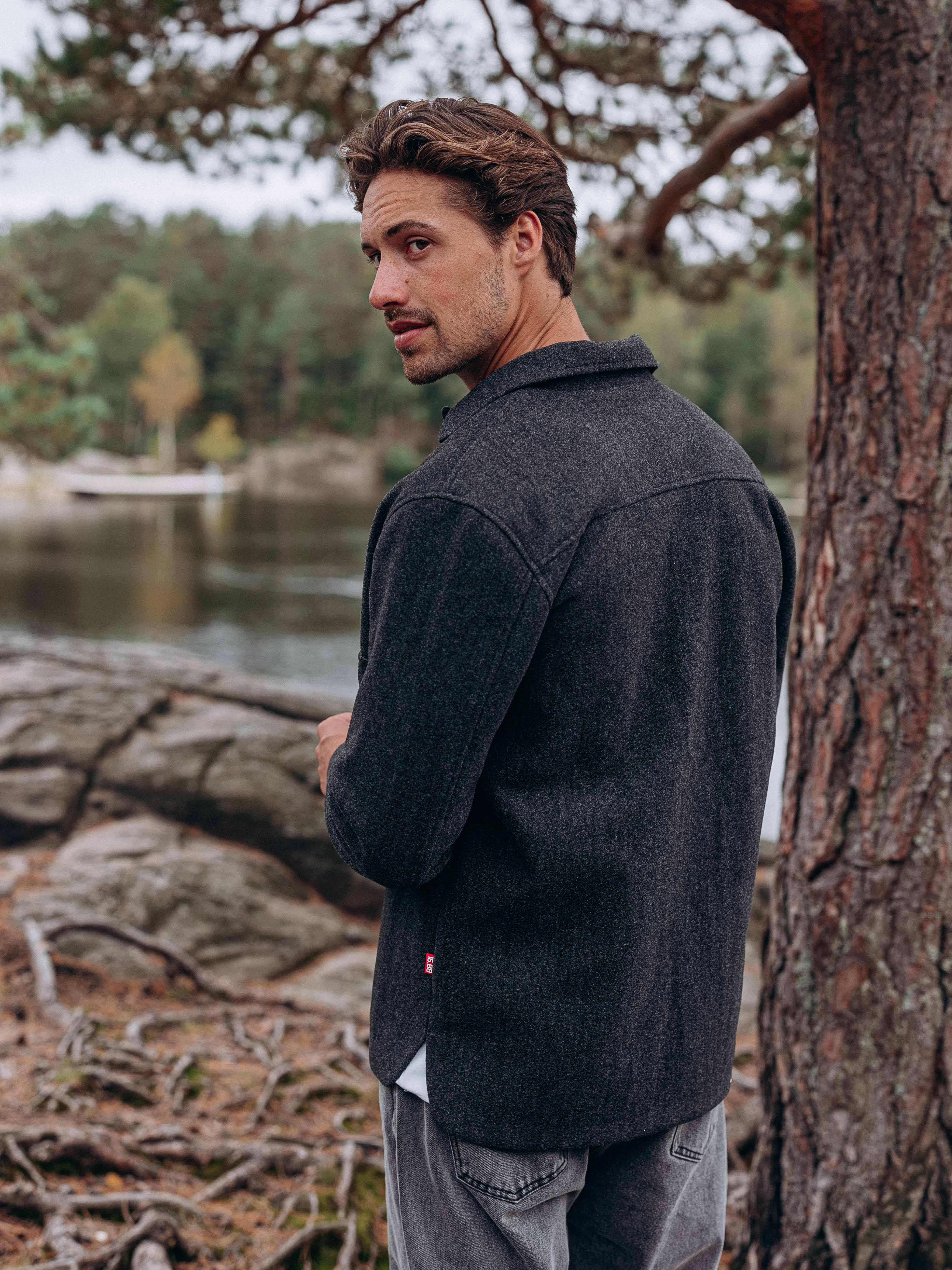 Dark Grey Overshirt Sample