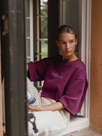 Fuchsiafarbenes Crop-Top