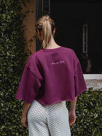 Fuchsiafarbenes Crop-Top