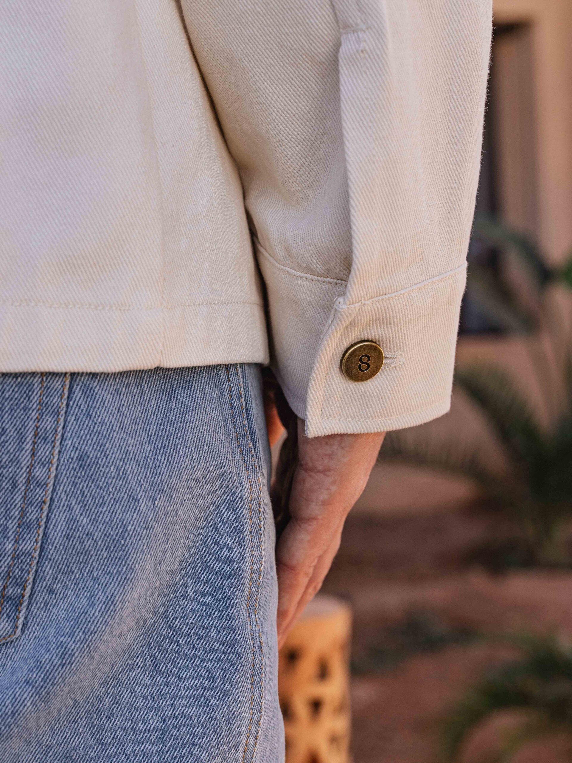 Off White Oversized Denim Overshirt