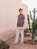 Brown Business Polo