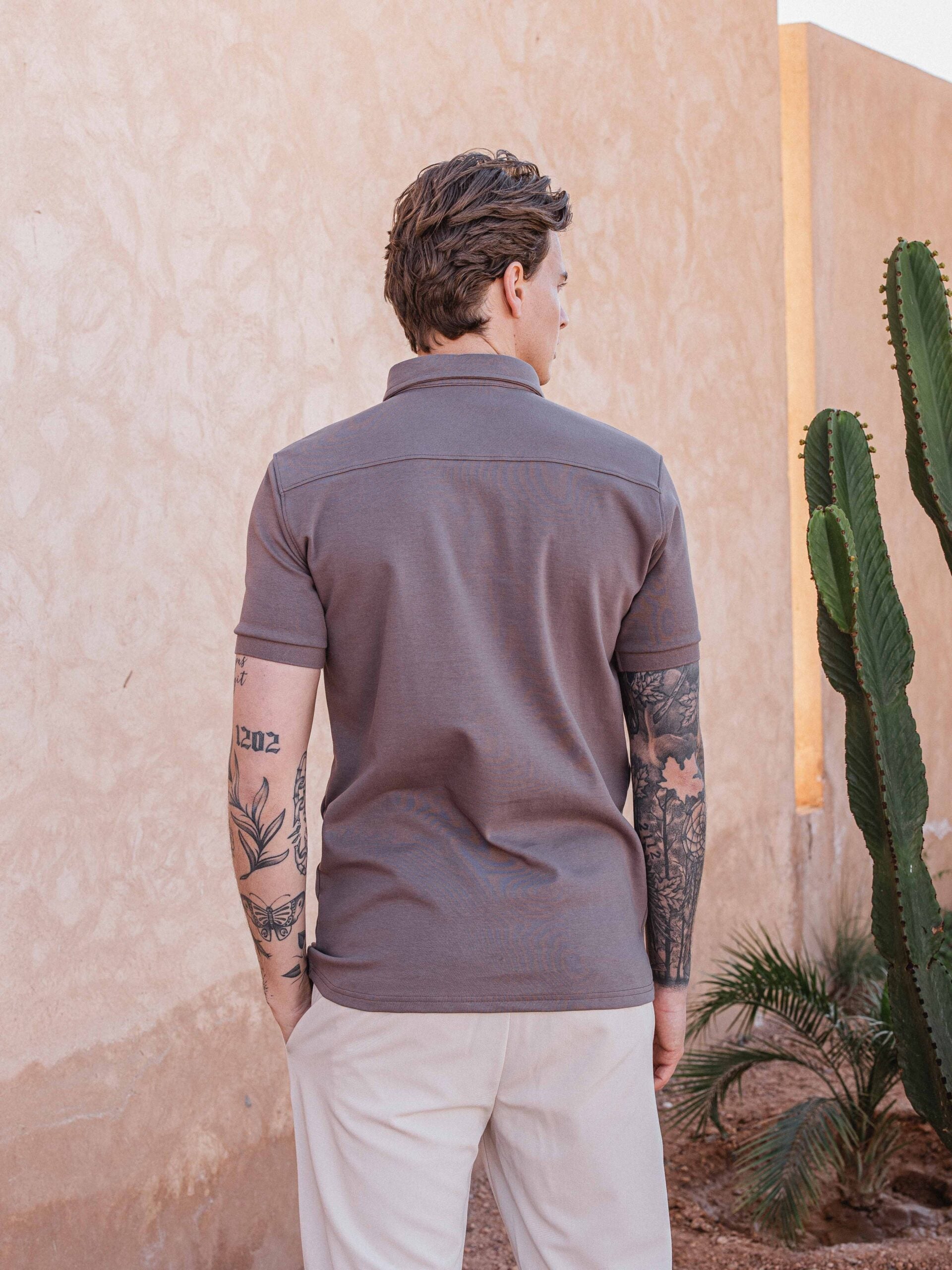 Brown Business Polo