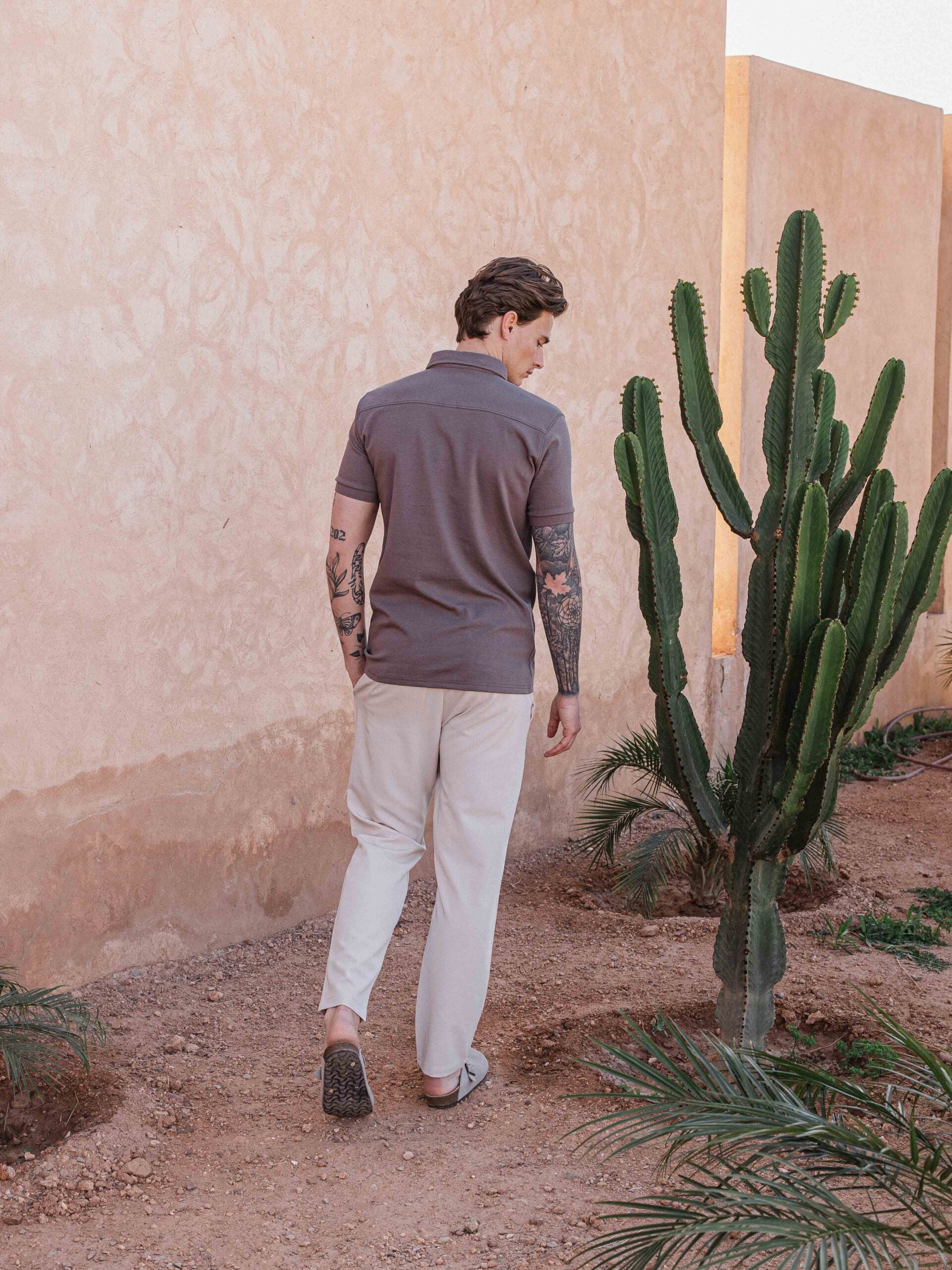 Brown Business Polo
