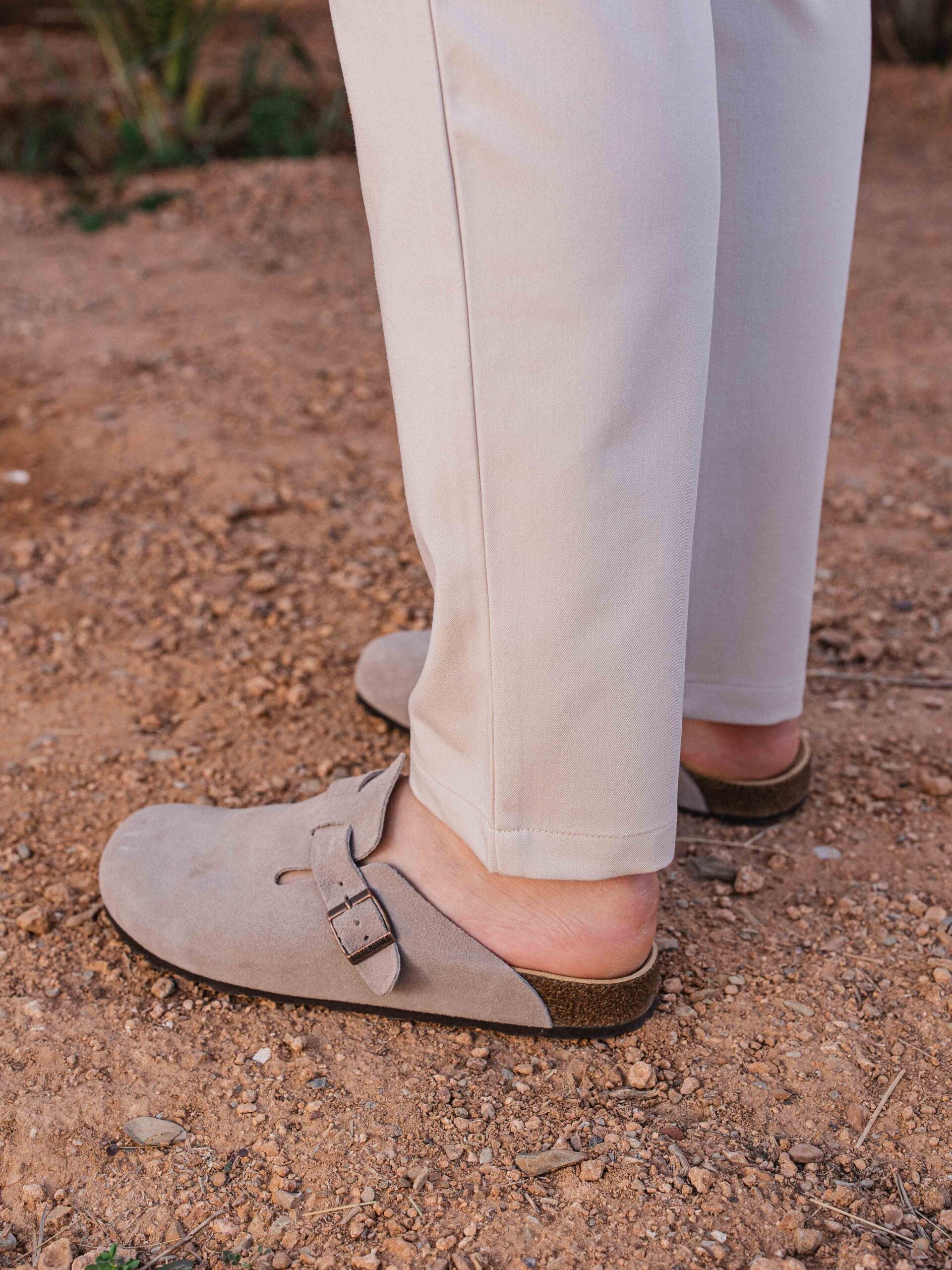 Beige Casual Pants