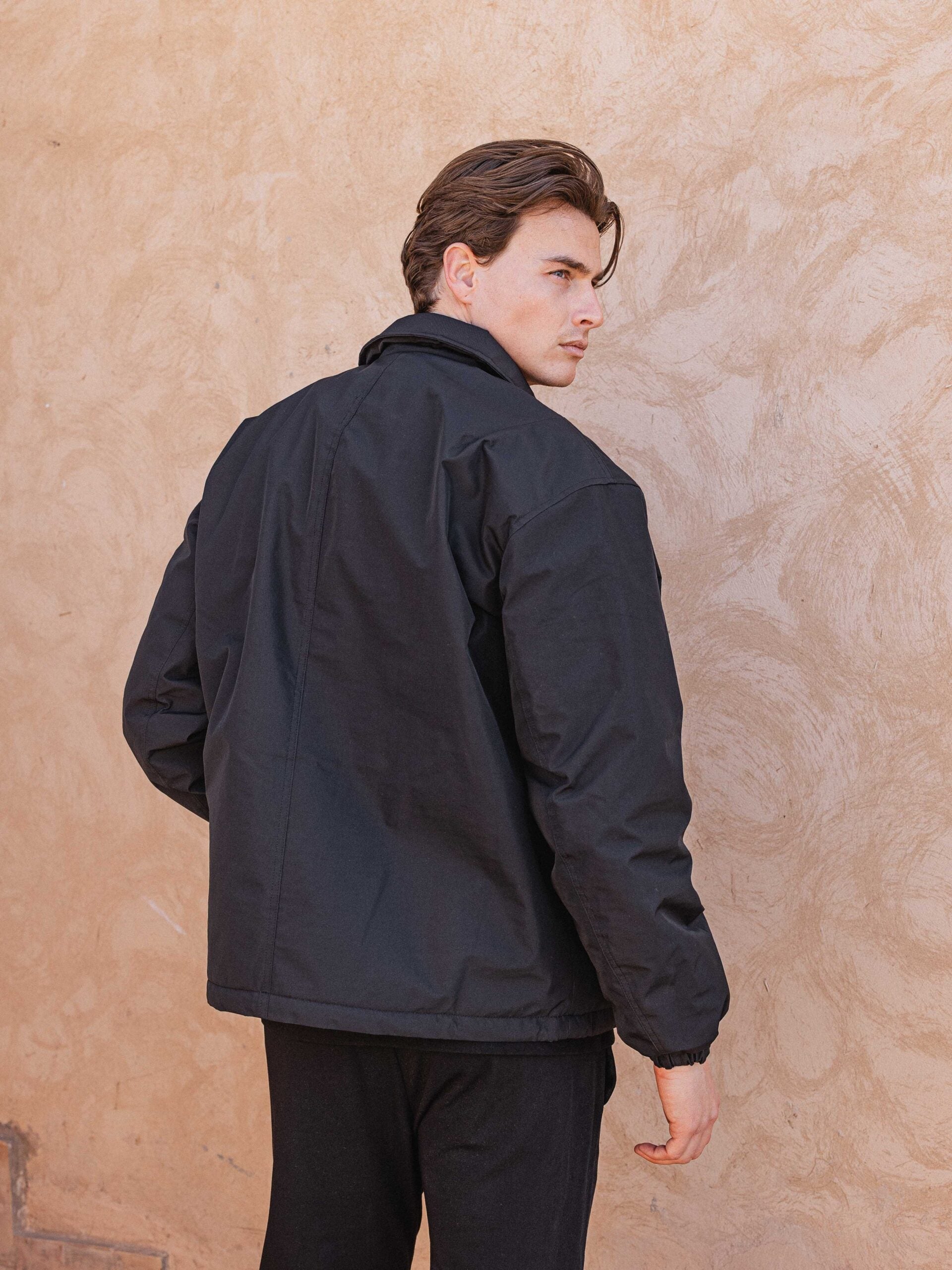 Black Padded Coach Jacket